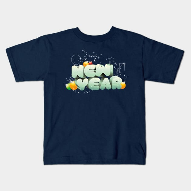 new year Kids T-Shirt by HTTC